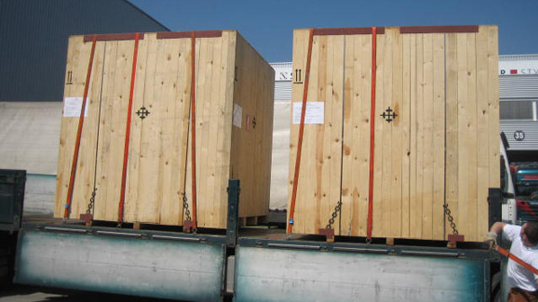 Vollholzkiste - Verpackung und Versand von Transformatoren